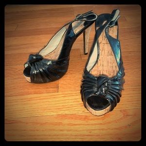 🌈 NWOT Black patent peep toe (2 for $10 promo)